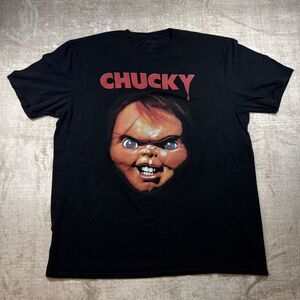Chucky Shirt Mens XL Horror Movie Graphic Tee Creepy Doll Halloween T-Shirt